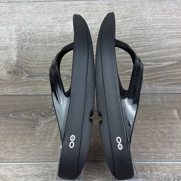Oofos Oolala Triple Black Foam Women’s Size 10/EU 41 Recovery Flip Flop Sandals - Picture 10 of 11